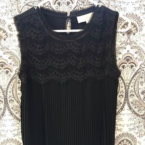 Loft Black Sleeveless Blouse XS. NWT